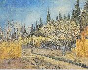 Vincent Van Gogh Flowering orchard oil